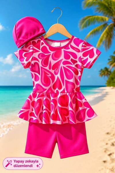 My Kids Wear Üç Parça Kız Çocuk Boneli Mayo