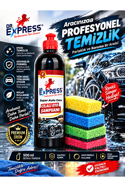 Drexpress Premium Konsantre Cilalı Oto Araba Yıkama Şampuanı Etkili Temizlik ...