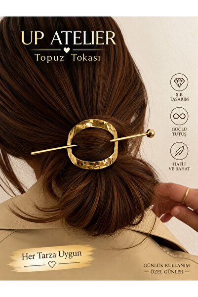 Up Atelier Gold Wavy Circle Model Buckle 11cm