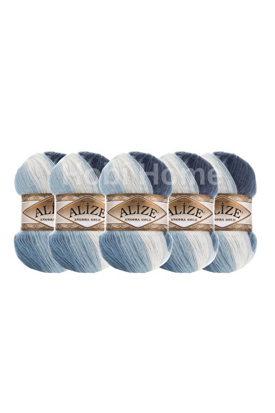 Alize Angora Gold Batik El Örgü İpi 5'li Paket 500 gr - Renk 1899