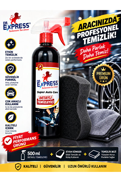 Drexpress Premium Detaylı Temizleyici Döşeme Temizleyici Güçlü Leke Çıkarıcı Araba Temizleyici 500 ml Etkili