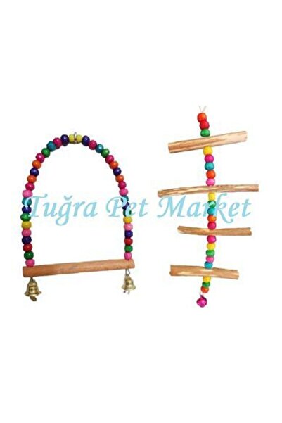 TUĞRA PET MARKET Tuğra Pet Market Muhabbet Kuşu Salıncağı Ve Merdiven Kuş Oyuncağı