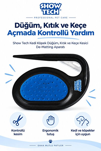 Showtech Kedi Köpek Düğüm, Kıtık ve Keçe Kesici De-Matting Aparatı