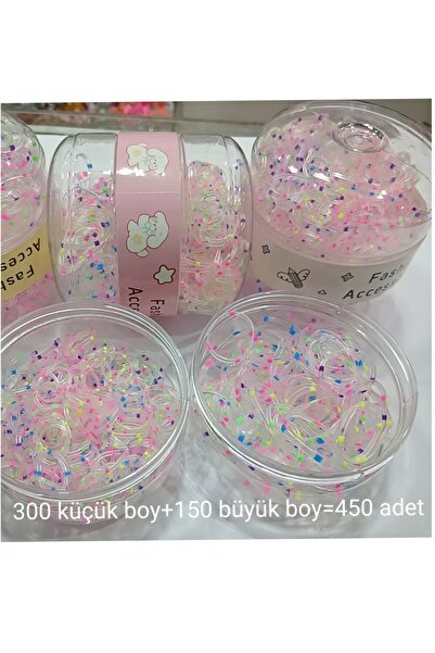 NEW HİLL Big Size in Box Quality Transparent Colorful Mesh Rubber Buckle-400Pcs