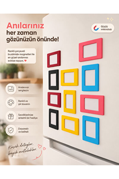 Genel Markalar Kişiye Özel Magnet Çerçeve – Fotoğraflı Buzdolabı Magneti – De...