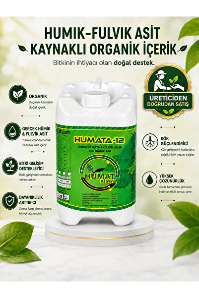 SERRAVİT Humata 12 (HUMİK FULVİK ASİT - LEONARDİT MENŞELİ) Organik Sıvı Gübre...
