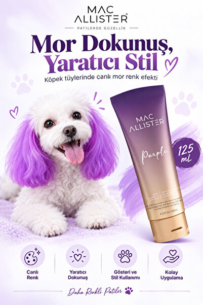 Mac Allister Kedi Köpek Tüy Boyası Mor Renkli 125 mL