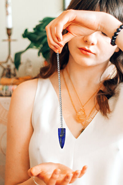 TAŞ SEPETİ Lapis Lazuli Natural Stone Pendulum Pendulum