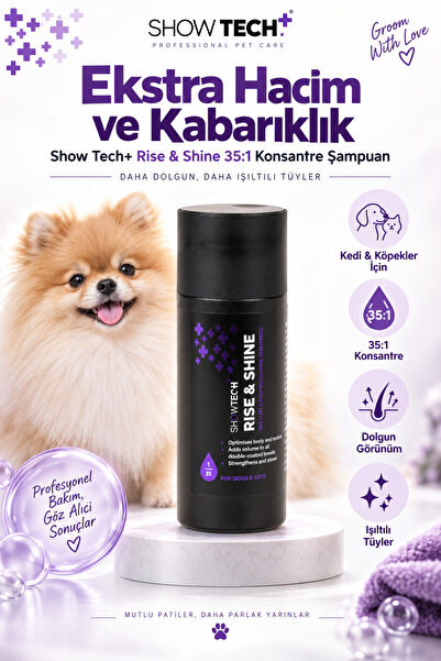 Showtech Kabartıcı ve Dolgunlaştırıcı Kedi Köpek Şampuanı 100 ml - 35:1 Konsa...