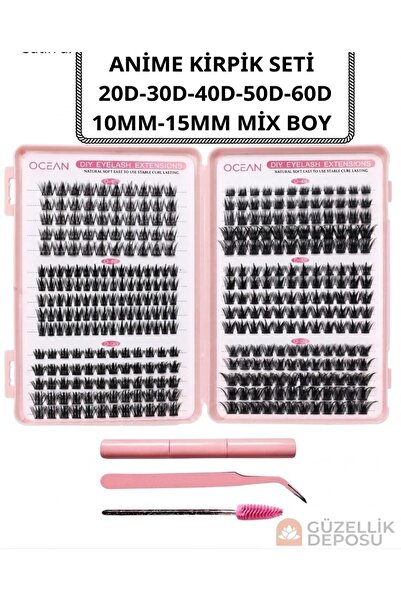 Güzellik Deposu Anime Kirpik Seti - 20D/30D/40D/50D/60D Yoğun Hacim 10mm-15mm...