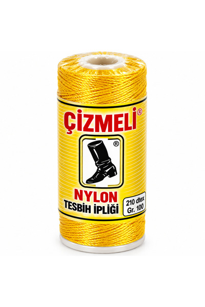 Torna Türk 100 Gram Çizmeli Marka Tesbih İpi 12 Numara Sarı