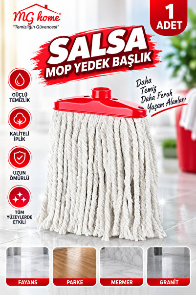VENON 1 Adet SALSA ❤️Yedek Mop Paspas Başlığı Ipli Mop Yer Zemin Parke Silme ...