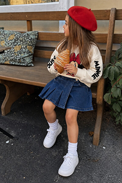 Minigimin Cicileri Mnn Character Printed Shorts and Skirt 2-Piece Set for Gir...