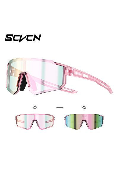 Choice3 Photochromic-PINK-08 SCVCN Girls Sports Sunglasses Kids Cycling Glass...