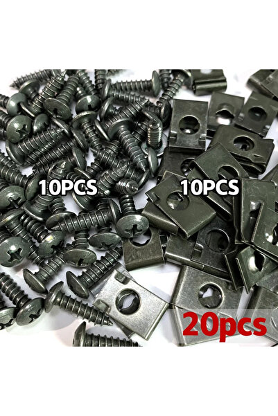 Choice 20pcs Car Fastener Clip Wholesale U-Type Metal Screw Clip Tool for Eng...