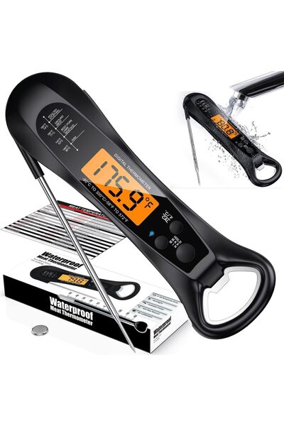 Choice1 black Kitchen Things Meat Thermometer Digital IP67 Waterproof Kitchen...