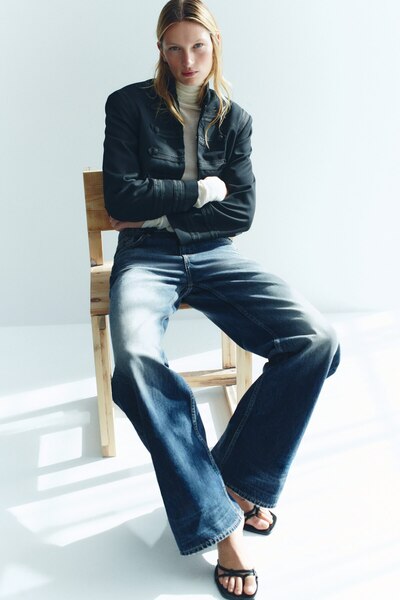 H&M Tall Fit Wide Regular Waist Jeans