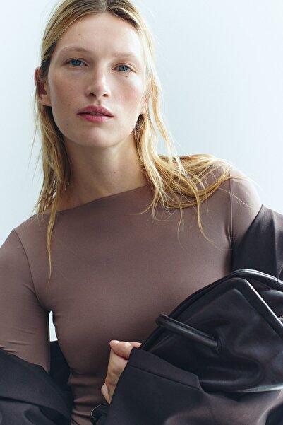 H&M Kayık Yakalı Jarse Üst