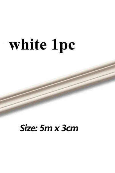 Choice WHITE 1pc 5M NBR Soft Wall Trim Lines Self-Adhesive Skirting Decor Str...