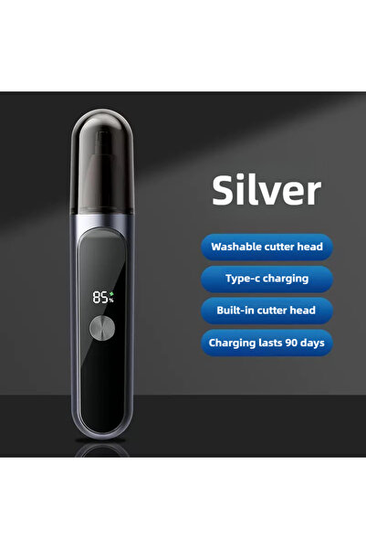 Xiaomi MIJIA Silver Mijia Electric Nose Hair Trimmer Intelligent LED Digital ...