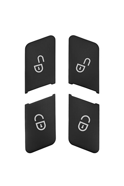 Choice1 غطاء زخرفي أسود من 4 قطع لأزرار فتح أبواب السيارة لسيارات مرسيدس بنز ...
