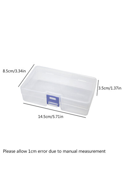 Choice1 1pc 14.5x8.5x3.5cm 1/3/5/15pcs Transparent Lock Box Small Item Storag...