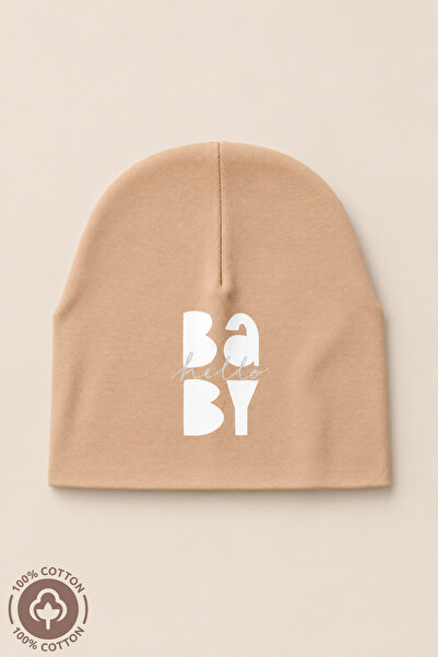Miniel Unisex Baby Printed Combed Cotton 100% Cotton 6-12 Months Baby Beanie