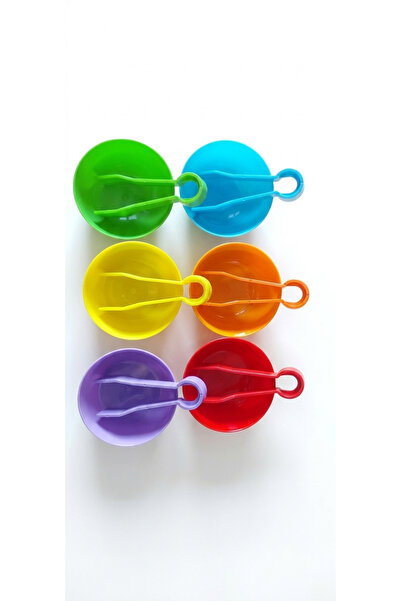 YUMURCAKTOYS Aktarma Seti Kase Ve Cımbız 6 Lı Set