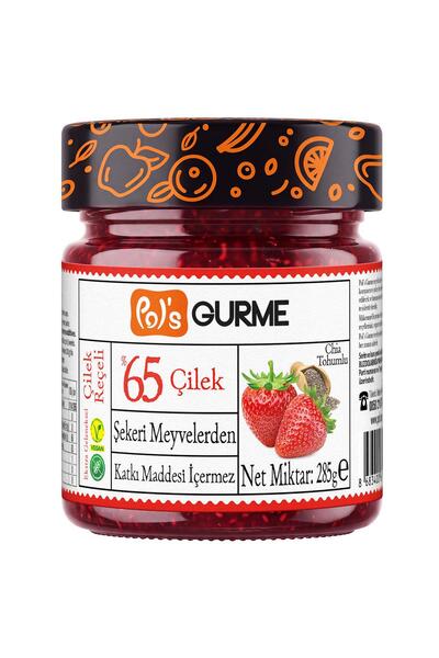 Pol's Gurme Pol'sGurme Çilek Reçeli Chia Tohumlu Şeker İlavesiz %65 Meyve Ora...