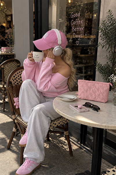 YOYOSO حقيبة مكياج منقوشة على شكل فراشة باللون الوردي