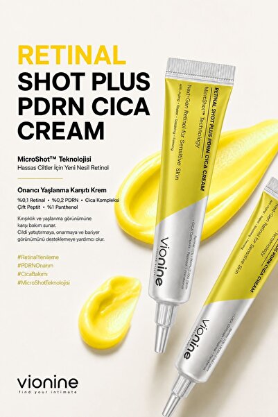 Vio nine Vionine Retinal Shot Plus PDRN Cica Cream 2’li Set - %0,1 Retinal İçeren PDRN Cica Krem Seti 20 ml x 2