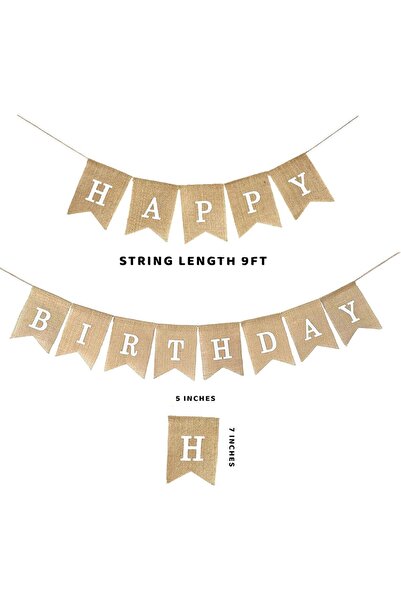 Choice A Happy Birthday Banner for Birthday Party Decorations (White Print)