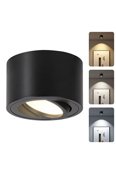 Choice 7W 3 Colour Change 1PCS Black LED Downlight 3 Colour Change Home-Appli...