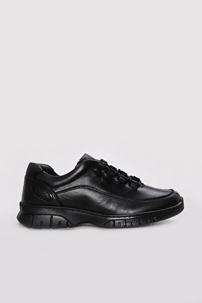 FAST STEP Genuine Leather Black Women's Casual Shoes 757Za25624