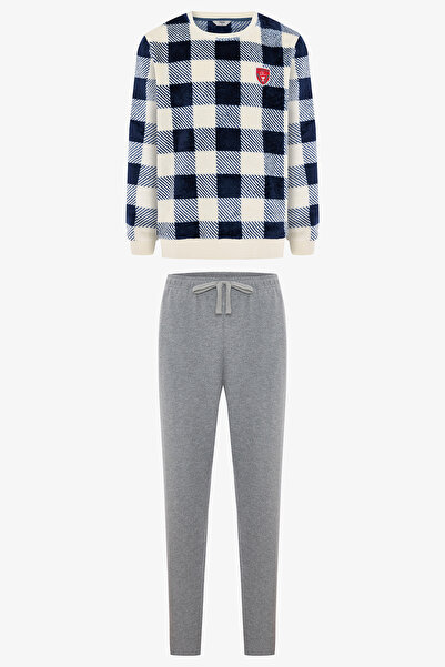 Penti Ekoseli Erkek Oversize Gingham Jogger Pijama Takımı
