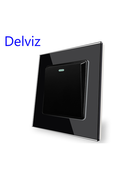 Choice 1 Gang 2 Way Delviz Toughened Glass Panel, TV Computer Switch 86mm*86m...