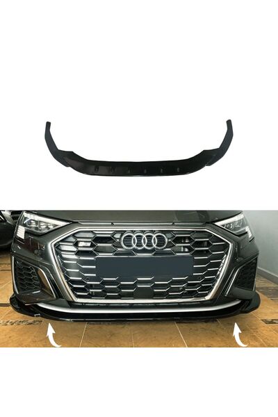 autogp Audi a3 8y ön tampon altı lip flap pianoblack siyah 2021+
