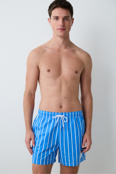 Penti Blue Thick Stripe Çok Renkli Şort
