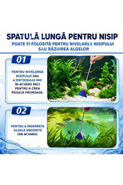 Sofia Concept Kit de curățare acvariu, Sofia CONCEPT®, 5 piese, oțel inoxidabil, geantă de depozitare, multicolor