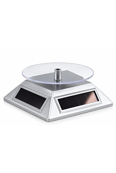 STAND MARKET Solar Powered Rotating Stand Silver