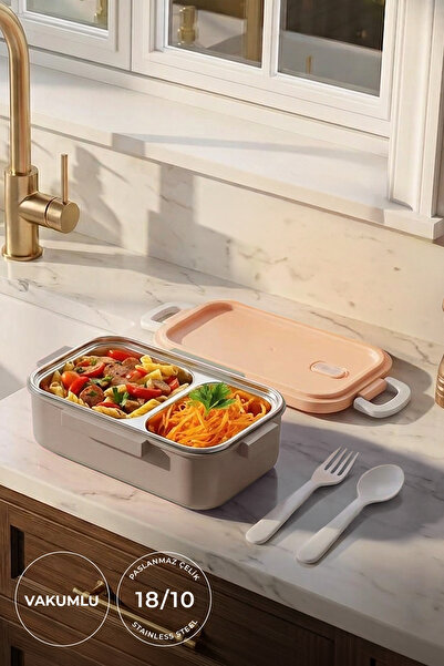 Kitchen Life Aura Paslanmaz Çelik Beslenme Kabı 450 ml - Kaşık Çatallı Yemek ...