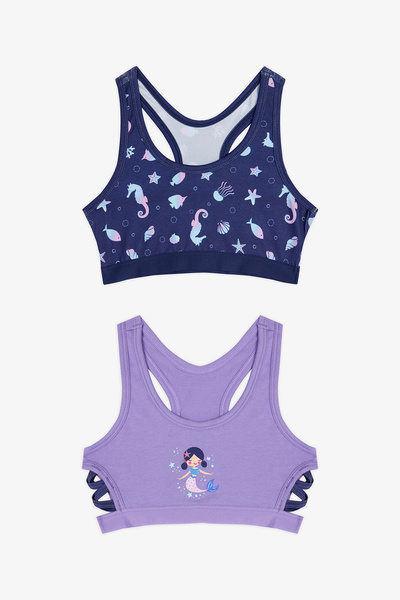 Penti Top sport multicolor din 2 piese pentru fete, model sirenă