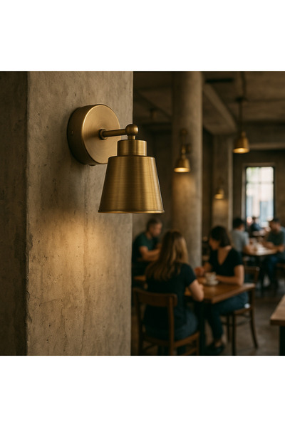 Tel Lighting Bardak Aplik Eskitme Bronz