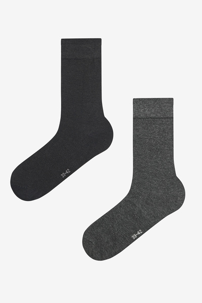 Penti Men's Bamboo 2-Piece Anthracite Socks