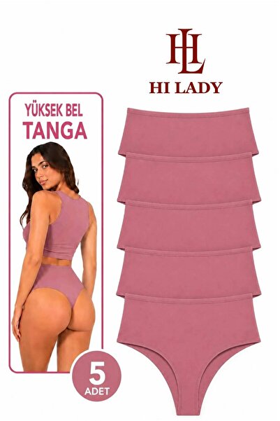 Hilady Kadın Tanga, Yüksek Bel Tanga 5'li Paket, String Tanga Külot, Pamuklu ...