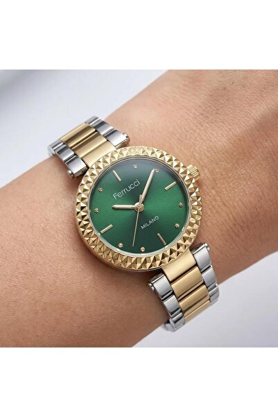Ferrucci FER.03694M.02 ساعة يد نسائية بسلك فولاذي