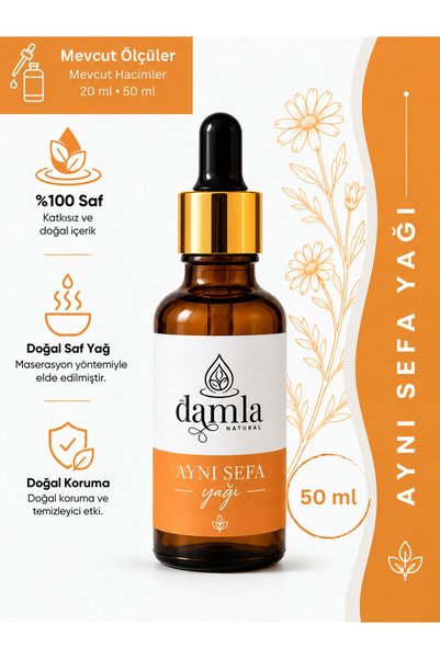 BioDamla Natural Aynı Sefa (Calendula) Yağı 50 ml - Hassas ve Kuru Cilt Bakım...