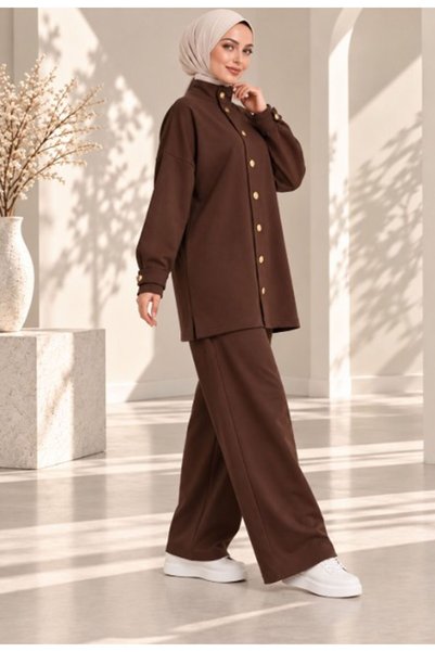 VELLICHOR Hakim Yaka Scuba Suit Brown