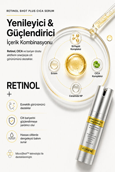 Vio nine Vionine Gece Bakım Seti 2'li (SERUM SET) - Retinol Serum + Göz Kremi