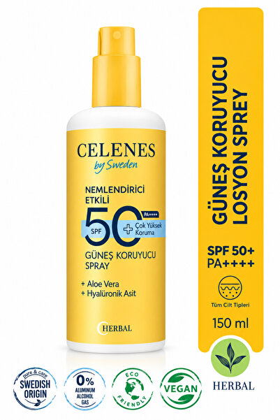 Celenes By Sweden Herbal Güneş Koruyucu Losyon Spray 50 Spf-